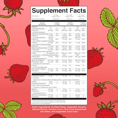 Maryruth'S Liquid Morning Multivitamin (Strawberry) & Liquid Nighttime Multimineral (Coconut 15Oz) Clean Label Project Verified Vegan Vitamins For Energy Bedtime Routine & Overall Health