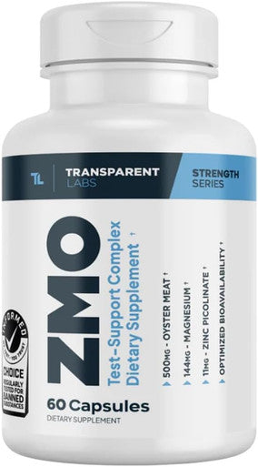 Transparent Labs Zmo - Muscle Builder For Men & Women With Zinc Magnesium Glycinate & Oyster Powder For Muscle Recovery - 60 Capsules