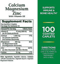 Nature'S Bounty Calcium Magnesium & Zinc Caplets, Immune & Supporting Bone Health, 100 Count