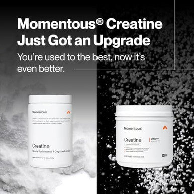 Momentous Creatine Monohydrate Powder 5g per Serving Unflavored | Supports Lean Muscle Strength Recovery and Cognitive Function NSF Certified for Sport Non-GMO and Gluten-Free (90 Servings)