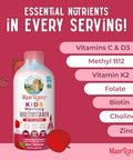 MaryruthS Liquid Morning Multivitamin For Kids Kids Multivitamin Immune Support Supplement Vitamin C Vitamin D Essential Nutrients Vegan 30180 Servings 15.22 Fl Oz