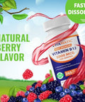 Vitamatic Vitamin B12 5000 mcg 365 Fast Dissolve Tablets Berry Flavor Supports Energy Production and Nervous System Health NonGMO GlutenFree