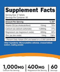 Nutricost Calcium Magnesium & Zinc Tablets 1415 Mg 180 Tablets Vitamin / Mineral Blend Supplement 60 Servings Gluten Nongmo