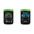 Orgain Keto PlantBased Protein Powder Vanilla Keto Friendly Organic Vegan Gluten Organic Prebiotic Fiber 0.97 Pound Keto Collagen Protein Powder with MCT Oil Chocolate 0.88 Pound