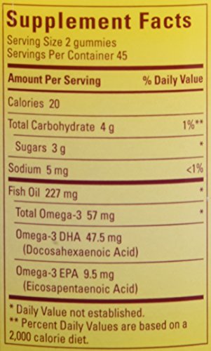 Nature Made Fish Oil Adult Gummies - Orange Lemon & Strawberry Banana 90 Ct Pack Of 2