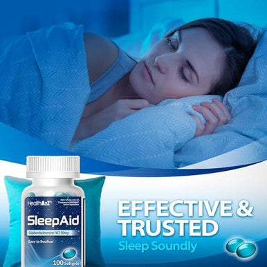 HealthA2Z Sleep Aid Diphenhydramine Softgels Supports Deeper Restful Sleeping