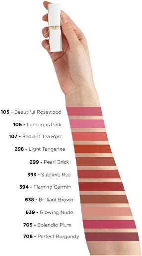 L'Oreal Paris Nourishing Lipstick With Jojoba Oil And Pro Vitamin B 5 Moisturising Age Perfect No.105 Beautiful Rosewood 1 X 4.8G