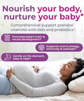 Naturegenx Methyl Prenatal With Probiotics Prenatal Vitamins For Women With Iron Methyl Folate Ginger Active B12 & 28 Nutrients Vegan Non-Gmo Gluten-Free 60 Capsules (1-Month Supply)