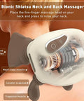 Lideeya 4D Wireless Neck And Shoulder Massager Bionic Hands Deep Tissue Shiatsu Neck Massager With 3 Relaxation Modes Portable Electric Kneading Massager For Home Office Holiday