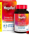 Megared Omega3 Fish Oil + High Absorption Krill Oil 500Mg Softgels Megared Advanced 4In1 (80 Count In A Bottle) Concentrated Omega3 Fish & Krill Oil Supplement