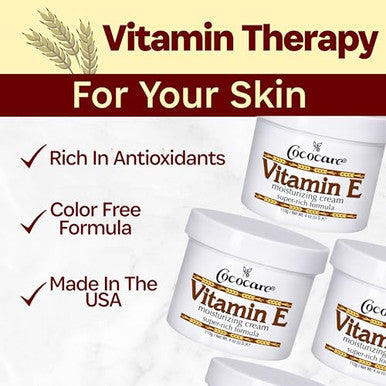 Cococare Vitamin E Super Rich Formula Moisturizing Cream High Potency Skin Moisturizer 4 Oz