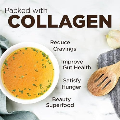 Country Farms Skinny Broth Instant Beef Bone Broth 10G Protein Collagen Type Iii Promotes Better Digestion Bone Health 7 Day Plan 715G Packets