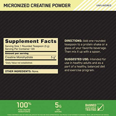 Optimum Nutrition 100% Gold Standard Whey Protein Powder: Double Rich Chocolate (5 Pound) With Micronized Creatine Monohydrate Powder Unflavored (120 Servings) - Bundle Pack