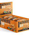 Authentic Bar Peanut Butter Candy Protein Bars Tasty Meal Replacement Energy Bars w/ 16g Whey Protein Isolate Natural Sugars from Pure Honey Healthy Fat Peanut Butter Foundation 12 Pack