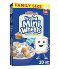 Kellogg's Frosted Mini-Wheats Breakfast Cereal, Kids Cereal, Family Breakfast, Family Size, Blueberry Muffin, 20oz Box (1 Box)