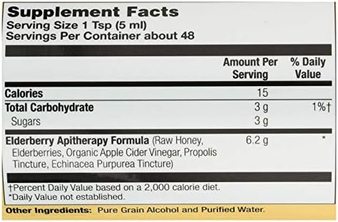 Honey Gardens Traditional Formula Elderberry & Honey Immune Syrup Honey Gardens 8 Oz Liquid