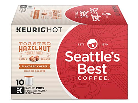 SeattleÃƒÂ¢Ã¢â€šÂ¬Ã¢â€žÂ¢s Best Coffee K-Cups, Toasted Hazelnut - Smooth Roasted Flavored Ground Coffee, 10 K-Cup Pods/Pack (Pack of 3)