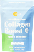 Golde - Collagen Boost Vegan Creamer - Vanilla Cream - Plant Based Collagen Supplement W/Hyaluronic Acid, Biotin, & Bamboo Extract - Supports Hair, Skin, & Nail Health - 30 Servings