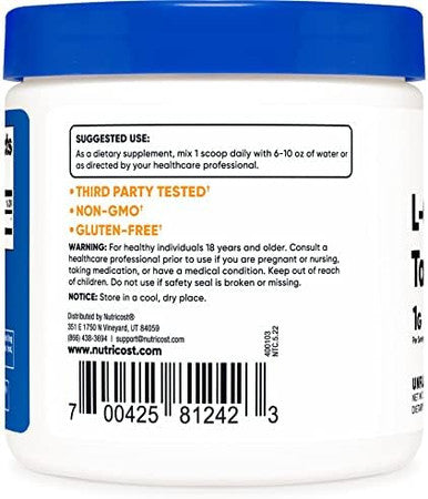Nutricost Lcarnitine Tartrate Powder [100 Grams] 2 Pack 1 Gram Per Serving (100 Servings)