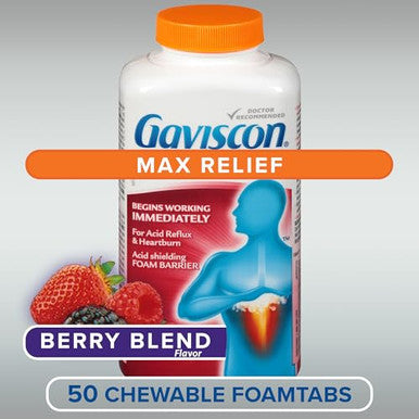 Gaviscon Max Berry Tablet 50 Count