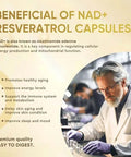 Life Nutrition-Nad Supplement 1000Mg 120 Capsule - True Nad+ & Resveratrol,Nmn Alternative For Anti-Aging Natural