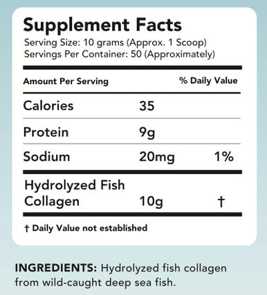 Amandean Marine Collagen Powder 17.6 Oz. Wild-Caught Hydrolyzed Fish Collagen Peptides for Women & Men. Type 1 & 3 Collagen Protein Supplement. Amino s for Skin, Hair, Nails, Joints. Keto Friendly