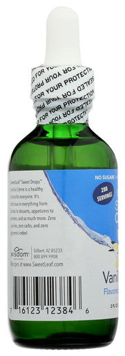 Sweetleaf Sweet Leaf Sweet Drops Sweetener Vanilla Creme - 2 fl oz - All Natural - Zero Calories - Diabetic friendly by