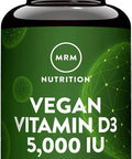 MRM Nuturition Vegan Vitamin D3 5,000 IU | Bone + Immune Health | Made from lichens | Supports Calcium Absorption | Vegan + Vegetarian Friendly | 60 Servings