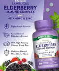 Nature'S Truth Elderberry Immune Complex 60 Chewable Tablets Plus Vitamin C & Zinc Mixed Berry Vegan, Non-Gmo, & Gluten Supplement