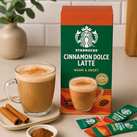 Starbucks Cinnamon Dolce Latte x5 Premium Instant Coffee Pack of 6 (Total 30 Sachets) Warm & Sweet Flavor