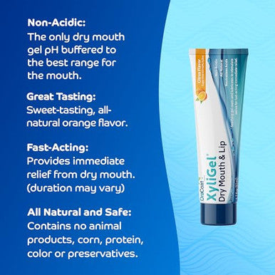 Oracoat Xyligel Dry Mouth Gel Soothing Citrus Oral Gel With Xylitol Lip Moisturizer For Very Dry Lips Lip Hydration Sugar Relief 1.7 Fl Oz 1 Pack.