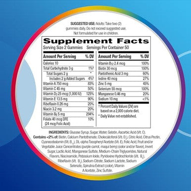 Centrum Multigummies Gummy Multivitamin For Men, Multivitamin/Multimineral Supplement With Selenium, Antioxidants And Vitamin D3, Assorted Fruit Flavor - 170 Count