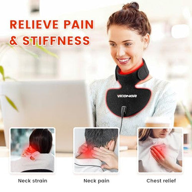 Viconor Red Light Therapy For Neck And Chest Red Light Therapy For Face And Neck Device Portable 660Nm Red Light & 850Nm Near Infrared Light Therapy For Body For Skin Tightening