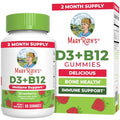 Maryruth'S Maryruth Organics Vegan Vitamin D3 Vitamin B12 Gummies 2 Month Supply Supports Bone Health Immune Support Supplement Energy Supplements Methyl B12 Vegan Non-Gmo Gluten Free 60 Servings