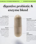 Lemme Debloat 3 In 1 Prebiotic Probiotic & Digestive Enzyme Capsules For Bloating 60 Count