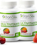 Barislim Bariatric Chewable Multivitamin Gummies - Specially Formulated Gummy Vitamin For Patients After Weight Loss Surgery - Easy To Digest & Great Tasting Fruit Flavors 2 Pack (180 Fruit Chews)