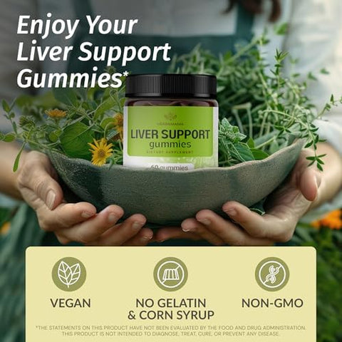 Herbamama Liver Support And Milk Thistle Kit - Bundle Of Liver Support Complex & 1500Mg Milk Thistle Gummies - Vegan Non Gmo Gelatin- - 2 Pack