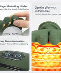 Dr.Bunordle Neck Massager With Finger Kneading Deep Tissue Neck & Shoulder Massager 4D Palm-Kneading Massage With Heat Wearable Strap Gentle Warmth For Stress & Tension Relief