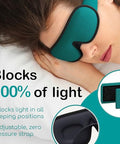 Medi Grade Cotton Sleep Mask With 3D Eye Memory Foam - Travel Sleeping Mask For Women And Men With 2 Ear Plugs And Storage Bag - Blackout Light Blocking