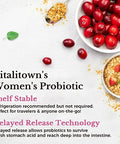 Vitalitown Probiotics for Women 120 Billion CFUs 30 Strains with Prebiotics & Digestive Enzymes & Cranberry Gut & Vaginal Health Delayed Release Caps