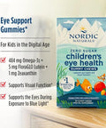 Nordic Naturals Children S Eye Health Gummies Strawberry Lemonade - 30 Gummies For Kids - 484 Mg Total Omega-3S Dha Lutein & Zeaxanthin - Brain Health Antioxidant Support Non-Gmo 30 Servings