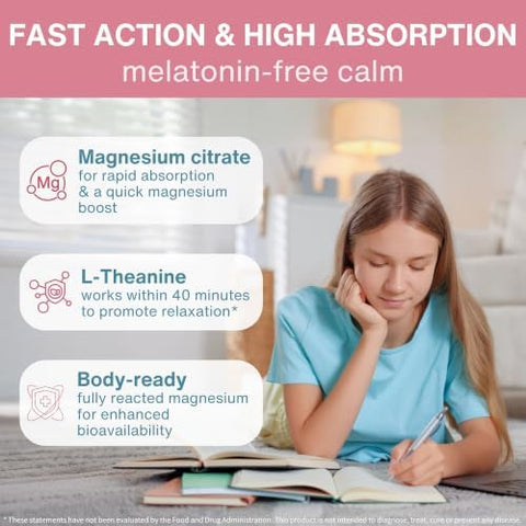 Igennus High Absorption Magnesium Citrate Gummies with LTheanine and B6 Calm and Nervous System Support for Adults and Kids SugarFree Clean Ingredients and Vegan Watermelon Flavor 4590 Servings