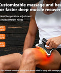 Masiketec Heated Muscle Scraper Tool electric Fascia Knife Massager Heating And Vibration Muscle Scraper Tool Body Gua Sha Massage Tool Fascia Tool Massage Tools For Deep Tissue(Black)