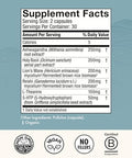 Host Defense Mycobenefits Mood Capsules Healthy Mind Support With Lion'S Mane Ltheanine & Ashwagandha Relaxing & Calming Supplement 60 Capsules (30 Servings)