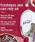Febreze Plug In Air Freshener Odor-Fighting Scented Oil Refill Holiday Mix 3 Refills Clear