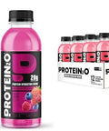 Protein2o Hydration Drink - 2-in-1 Liquid Clear Whey Protein Isolate and Electrolyte Drink - 20g Protein, Vitamins B5, B6 - Post-Workout Recovery - 16.9 Fl Oz - 12 Count Strawberry Watermelon