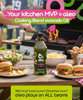 ALEO, Cooking blend avocado oil, Keto, Perfect for frying, grilling, roasting & baking, Can help to keep your heart strong, avocado oil for cooking, vegetable oil, 32.1 O/950 ml