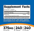 Nutricost Magnesium Oxide 375Mg 240 Capsules 210Mg Of Magnesium Nongmo Gluten