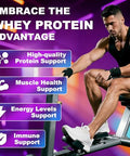 Geeoasis Whey Protein Gummies 10G Protein Chewables Supplements For Women & Men Muscle & Energy Support Bone Health Strawberry Flavor 120 Count