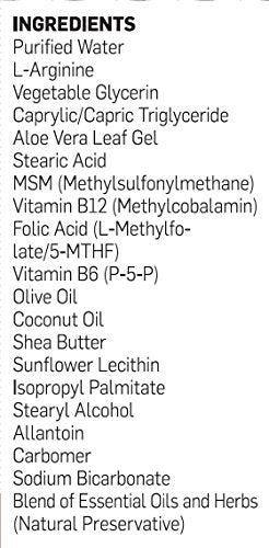 Biolabs Pro Innergize B12 Cream - All Natural Topical B12 W/B6 & 10 L-Arginine - Advanced Neurological & Preworkout Support - Professional Grade Methyl B12 - B6